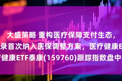 大盛策略 重构医疗保障支付生态，商保创新药目录首次纳入医保调整方案，医疗健康ETF泰康(159760)跟踪指数盘中翻红上扬