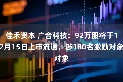 佳禾资本 广合科技：92万股将于12月15日上市流通，涉180名激励对象